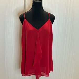 Le Chateau‎ Red Spaghetti Strap V Neck Chiffon Layered Top NWT Size XXL